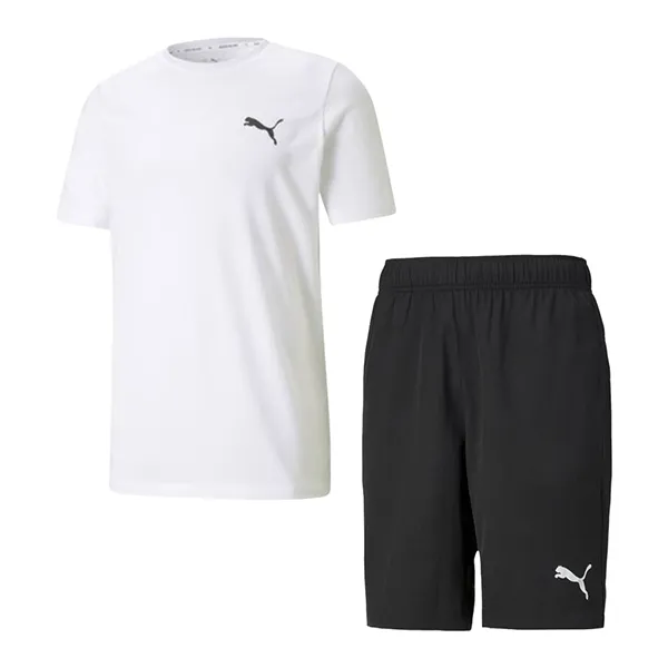 Bộ Quần Áo Cộc Tay Nam Puma Active One Point Functional 588866+588885 Màu Đen Trắng Size S - Thời trang - Vua Hàng Hiệu