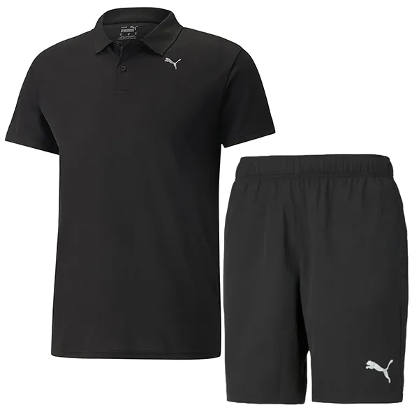 Bộ Quần Áo Cộc Tay Nam Puma Polo Shirt And Shorts 521933/588885 Màu Đen Size L - Thời trang - Vua Hàng Hiệu