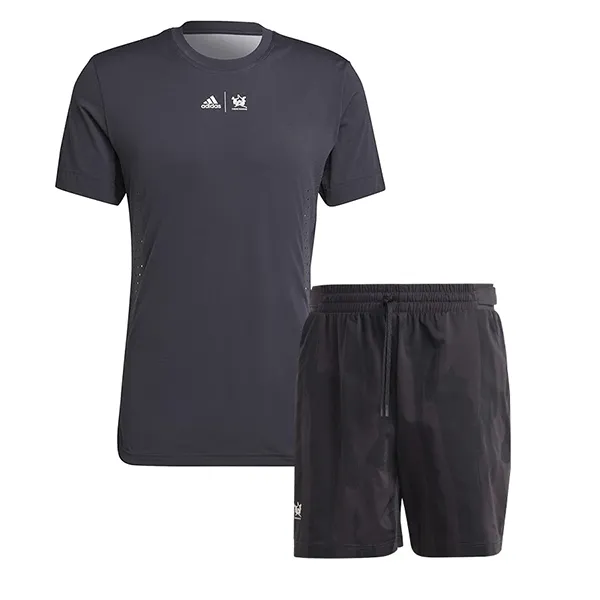 Bộ Thể Thao Nam Adidas Graphic New York Carbon Tennis Màu Đen Size S