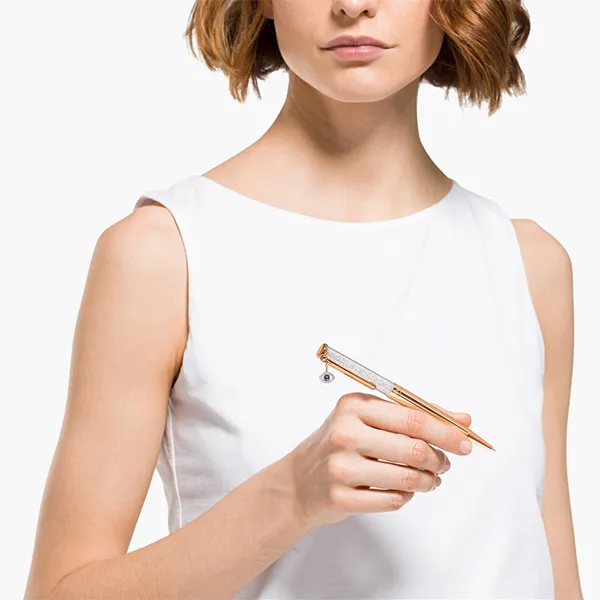 Bút Ký Swarovski Crystalline Ball Point Pen Rose Gold-Tone 5553337 Màu Vàng Hồng - Bút viết - Vua Hàng Hiệu