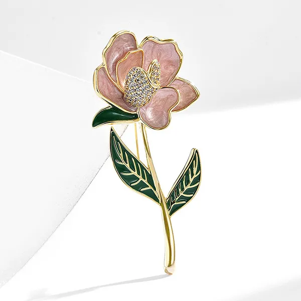 Cài Áo Nữ Meri Coral Rose BR709 Màu Vàng/Hồng - Phụ kiện - Vua Hàng Hiệu