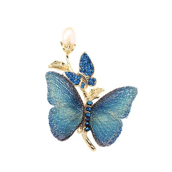 Cài Áo Nữ Meri Dreamy Wings BR732 Màu Xanh Lam