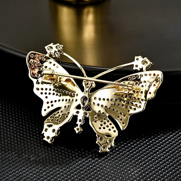 Cài Áo Nữ Meri Monarch Butterfly BR711 Màu Vàng Gold