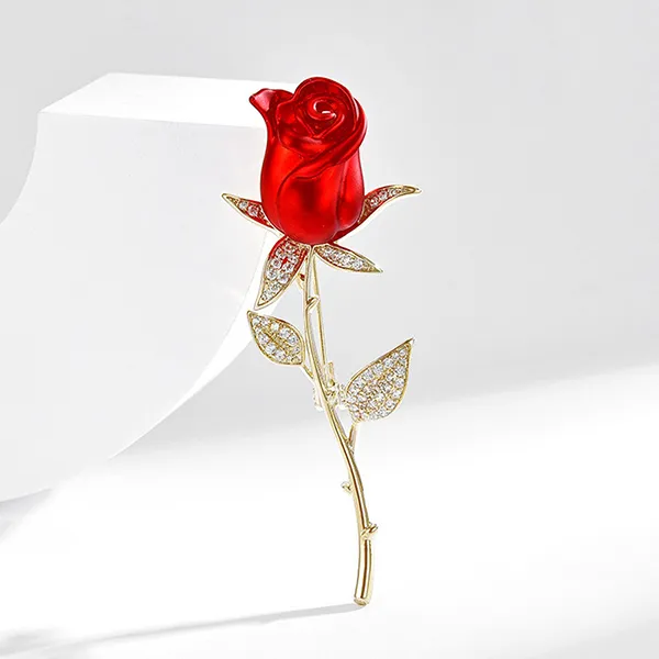 Cài Áo Nữ Meri Rosie BR700 Màu Đỏ - Phụ kiện - Vua Hàng Hiệu