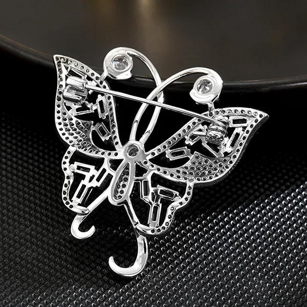Cài Áo Nữ Meri Shimmering Butterfly BR724 Màu Bạc Xanh - Phụ kiện - Vua Hàng Hiệu