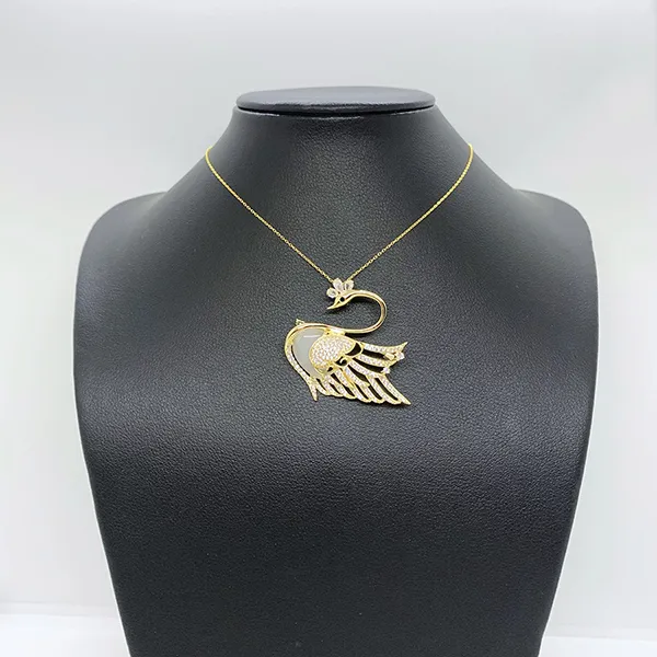 Cài Áo Nữ Meri Stunning Swan BR705 Màu Vàng Gold