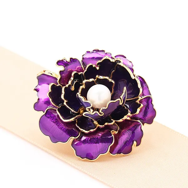 Cài Áo Nữ Meri Violet Flower BR735 Màu Tím