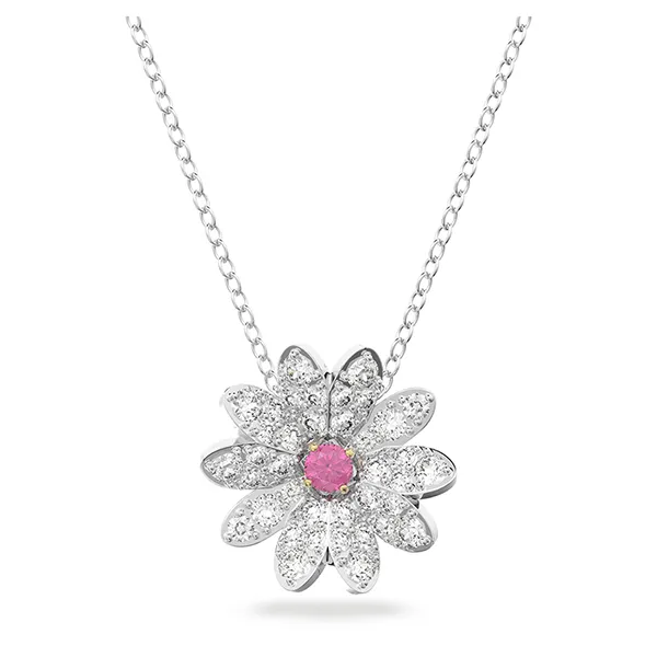 Dây Chuyền Nữ Swarovski Eternal Flower Pendant Flower, Pink, Mixed Metal Finish 5642868 Màu Bạc Hồng - 3