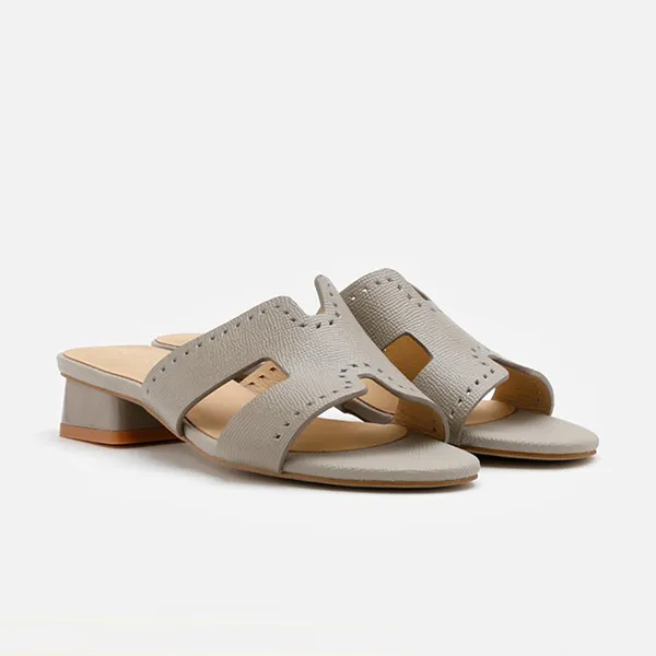 Dép Cao Gót Nữ Pazzion Leanne Caged Sandal Heels 636-1KHA034 Màu Xám Be - Dép - Vua Hàng Hiệu