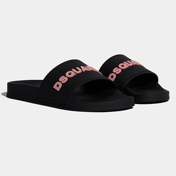 Dép DSquared2 Logo Slides FFW001717205013M591 Màu Đen Size 39 - Dép - Vua Hàng Hiệu