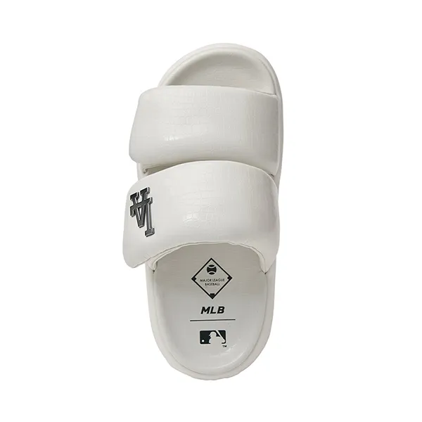 【MLB】Base Slide Lux ★送料・関税込★ Dép MLB Base Slide Lux LA Dodgers 3ALPBLX43-07IVS Màu Trắng
