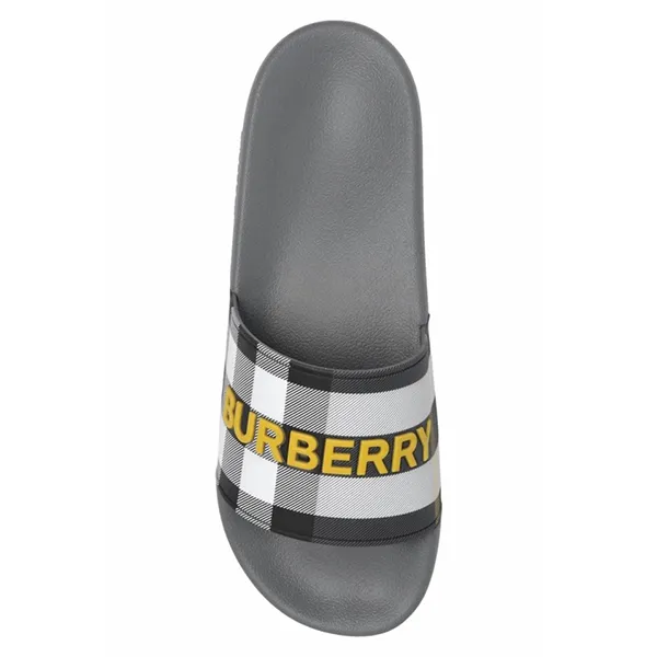 Dép Nam Burberry Check-Strap Flip Flops 8062958 Màu Xám Size 39 - Dép - Vua Hàng Hiệu