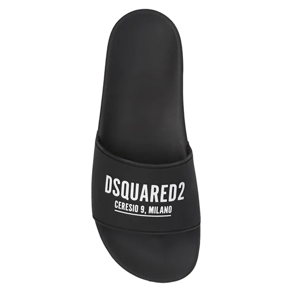 Dép Nam DSquared2 Logo Sliders Black FFM0023 Màu Đen Size 41 - Dép - Vua Hàng Hiệu