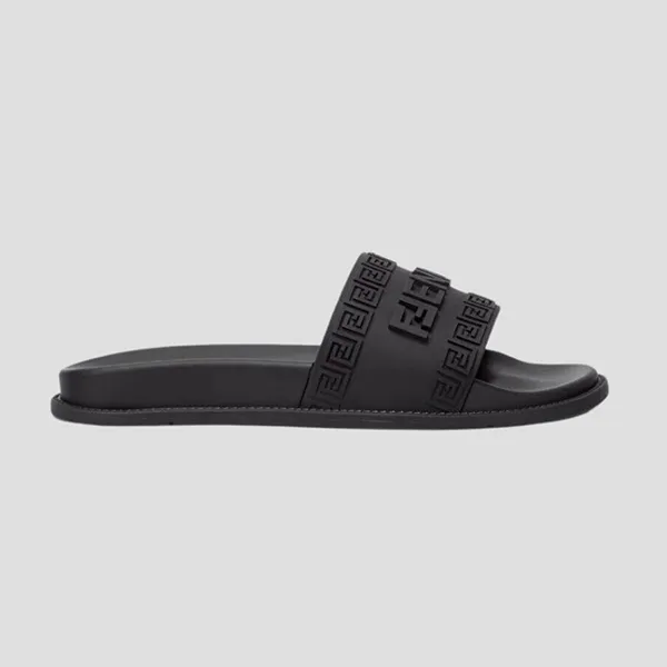 Dép Nam Fendi x Versace Fendace Rubber Slides Màu Đen Size 42