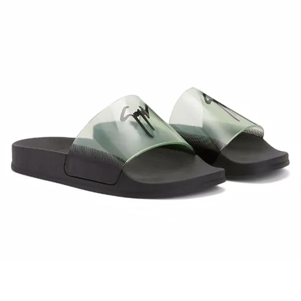 Dép Nam Giuseppe Zanotti Brett Logo Print Slides Green RM20036 Màu Đen Xanh Lá Size 42 - Dép - Vua Hàng Hiệu