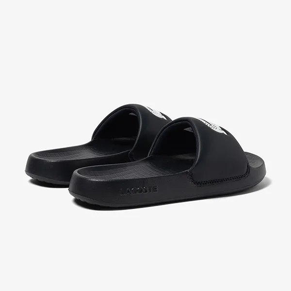 Dép Nam Lacoste Men's Croco 1.0 Synthetic Slides 45CMA0002 00 312 Màu Đen Size 7 - 5