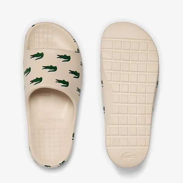 Dép Nam Lacoste Serve Slide 2.0 Colour Pop 46CMA0043 1Y5 Màu Trắng Kem Size 9
