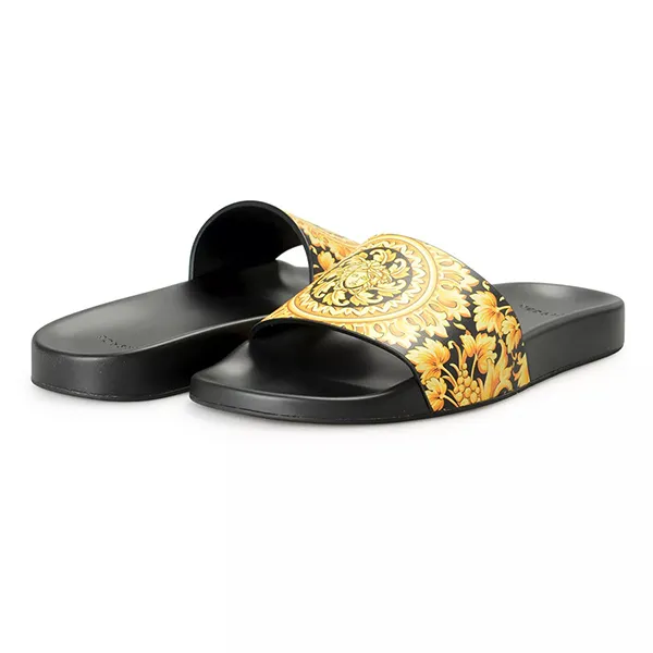 Dép Nam Versace Barocco Mosaic Print Slides Màu Đen Size 42 - Dép - Vua Hàng Hiệu