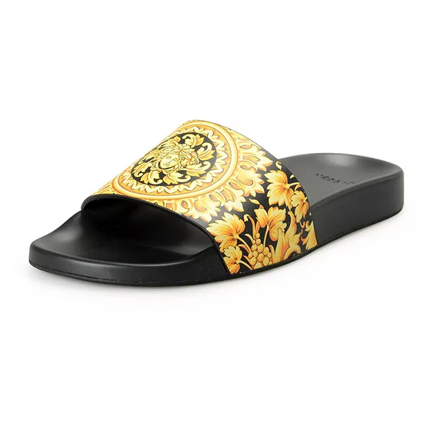 Dép Nam Versace Barocco Mosaic Print Slides Màu Đen Size 42 - Dép - Vua Hàng Hiệu