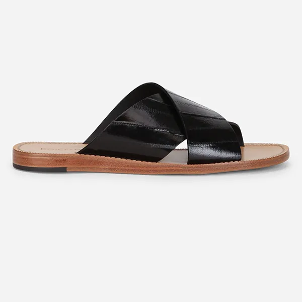 Dép Nam Versace Eel Pantheon Sandals A80235 Màu Đen Nâu Size 8 - Dép - Vua Hàng Hiệu