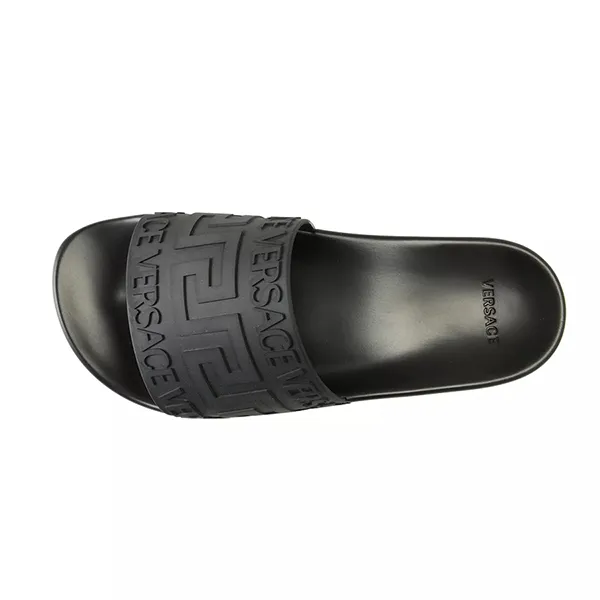 Dép Nam Versace Greca Print Embossed Slide 1006272 Màu Đen Size 42 - Dép - Vua Hàng Hiệu