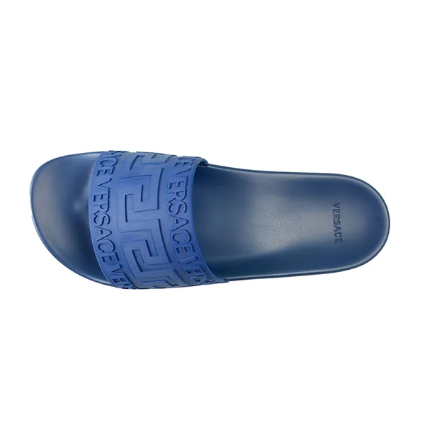 Dép Nam Versace Greca Print Embossed Slide 1006272 Màu Xanh Blue Size 42 - Dép - Vua Hàng Hiệu