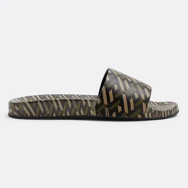 Dép Nam Versace La Greca Slides DSU6516 1A01736 5B150 Màu Xanh Đen Size 41