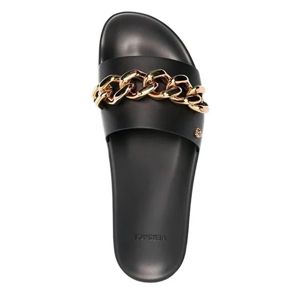 Dép Nam Versace Medusa Chain Slide Black Leather DSU8463 Màu Đen Size 39 - Dép - Vua Hàng Hiệu