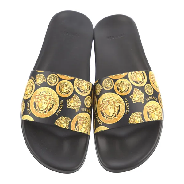 Dép Nam Versace Medusa Coin Pool Slides Màu Đen Size 42 - Dép - Vua Hàng Hiệu