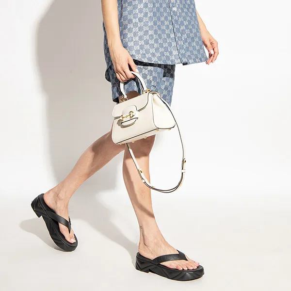 Dép Xỏ Ngón Nữ Gucci Platform Thong Sandals 746334 JFM00 1000 Black Màu Đen Size 38 - Dép - Vua Hàng Hiệu