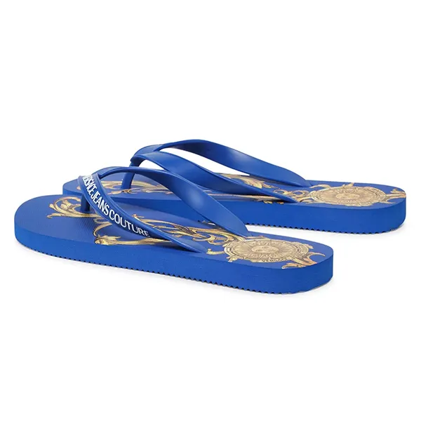 Dép Xỏ Ngón Versace Jeans Couture Flip Flop 72YA3SQ7 Màu Xanh Dương Size 41