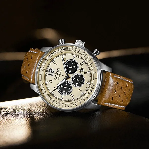 Đồng Hồ Nam Citizen Eco-Drive CA4500-16X Màu Nâu - Đồng hồ - Vua Hàng Hiệu
