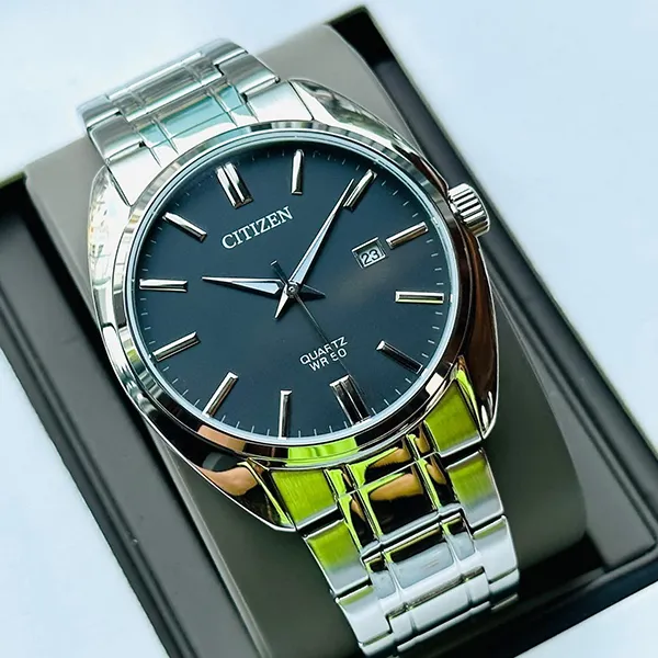 Đồng Hồ Nam Citizen Quartz BI5100-58E Màu Bạc Đen