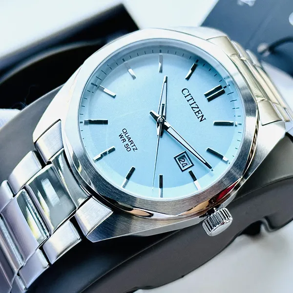 Đồng Hồ Nam Citizen Quartz Light Blue Dial BI5110-54M Màu Bạc Xanh - Đồng hồ - Vua Hàng Hiệu