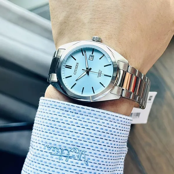 Đồng Hồ Nam Citizen Quartz Light Blue Dial BI5110-54M Màu Bạc Xanh - Đồng hồ - Vua Hàng Hiệu
