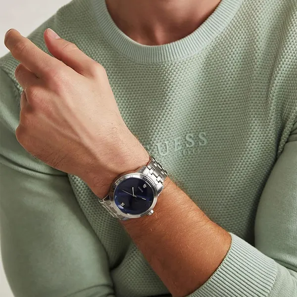 Đồng Hồ Nam Guess Diamond Dress Watch U11576G2 Màu Bạc/Xanh - Đồng hồ - Vua Hàng Hiệu