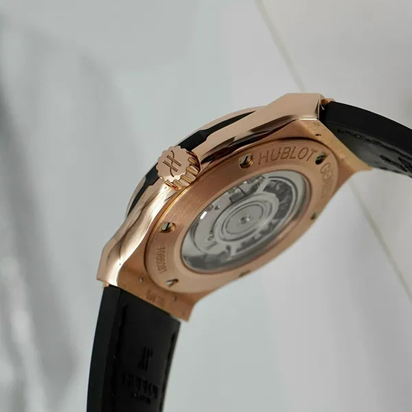 Đồng Hồ Nam Hublot Classic Kinggold Pave 42mm 542.OX.1181.LR.1704 Màu Đen/ Vàng Hồng