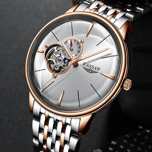 Đồng Hồ Nam Kassaw K873G1 Automatic Màu Bạc