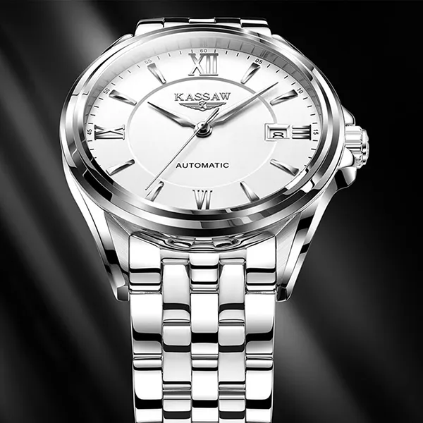 Đồng Hồ Nam Kassaw Men's Watch K818-4 Màu Bạc