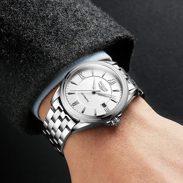 Đồng Hồ Nam Kassaw Men's Watch K818-4 Màu Bạc