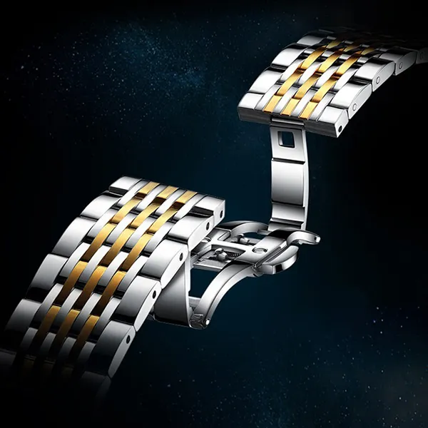 Đồng Hồ Nam Kassaw Watch K867-2 Mặt Blue Màu Demi (Vàng - Bạc)