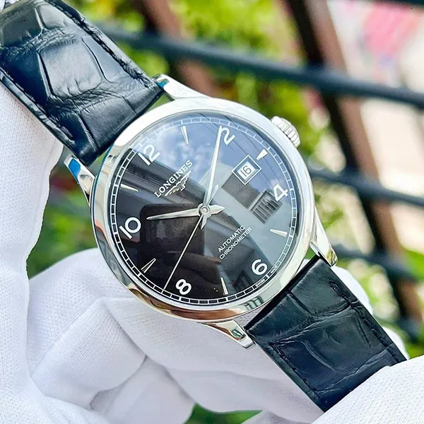 Đồng Hồ Nam Longines Record Chronometer L2.821.4.56.2 Màu Đen Bạc - Đồng hồ - Vua Hàng Hiệu