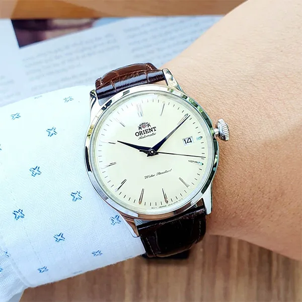 Đồng Hồ Nam Orient Bambino RA-AC0M04Y10B Màu Nâu Bạc