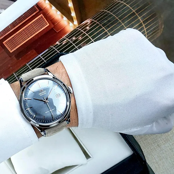 Đồng Hồ Nam Orient Bambino RA-AC0P03L10B Màu Nâu Xanh