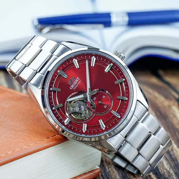 Đồng Hồ Nam Orient Semi Skeleton Watch RA-AR0010R10B Màu Bạc Đỏ