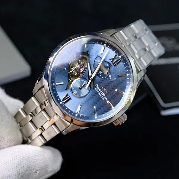 Đồng Hồ Nam Orient Star Mechanical Contemporary RE-AV0B08L00B Màu Bạc Xanh