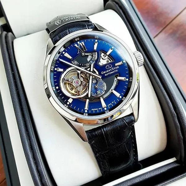 Đồng Hồ Nam Orient Star Skeleton RE-AV0005L00B Màu Đen Bạc