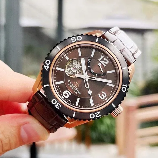 Đồng Hồ Nam Orient Star Sport OpenHeart RK-AT0103Y Màu Nâu