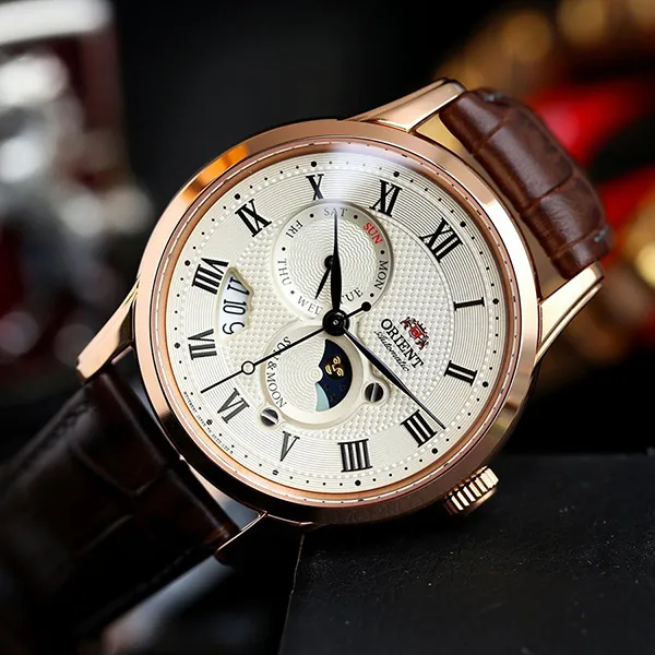 Đồng Hồ Nam Orient Sun And Moon Gen 3 RN-AK0001S (FAK00001Y0) Watch Màu Nâu