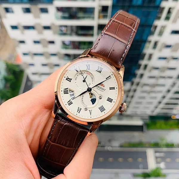 Đồng Hồ Nam Orient Sun And Moon Gen 3 RN-AK0001S (FAK00001Y0) Watch Màu Nâu